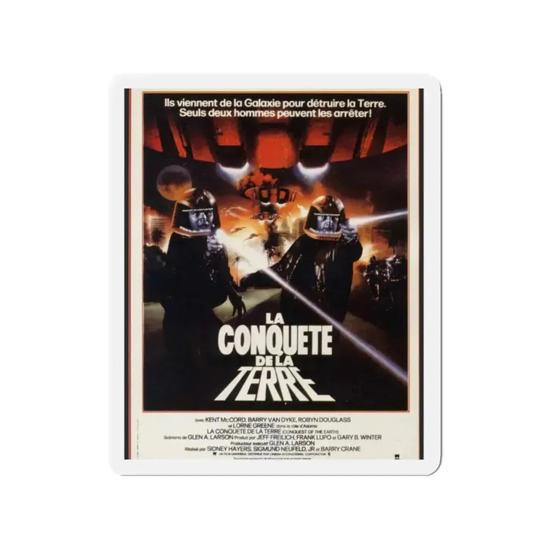 CONQUEST OF THE EARTH 1980 Movie Poster - Refrigerator Magnet 2 Inch - The Sticker Space