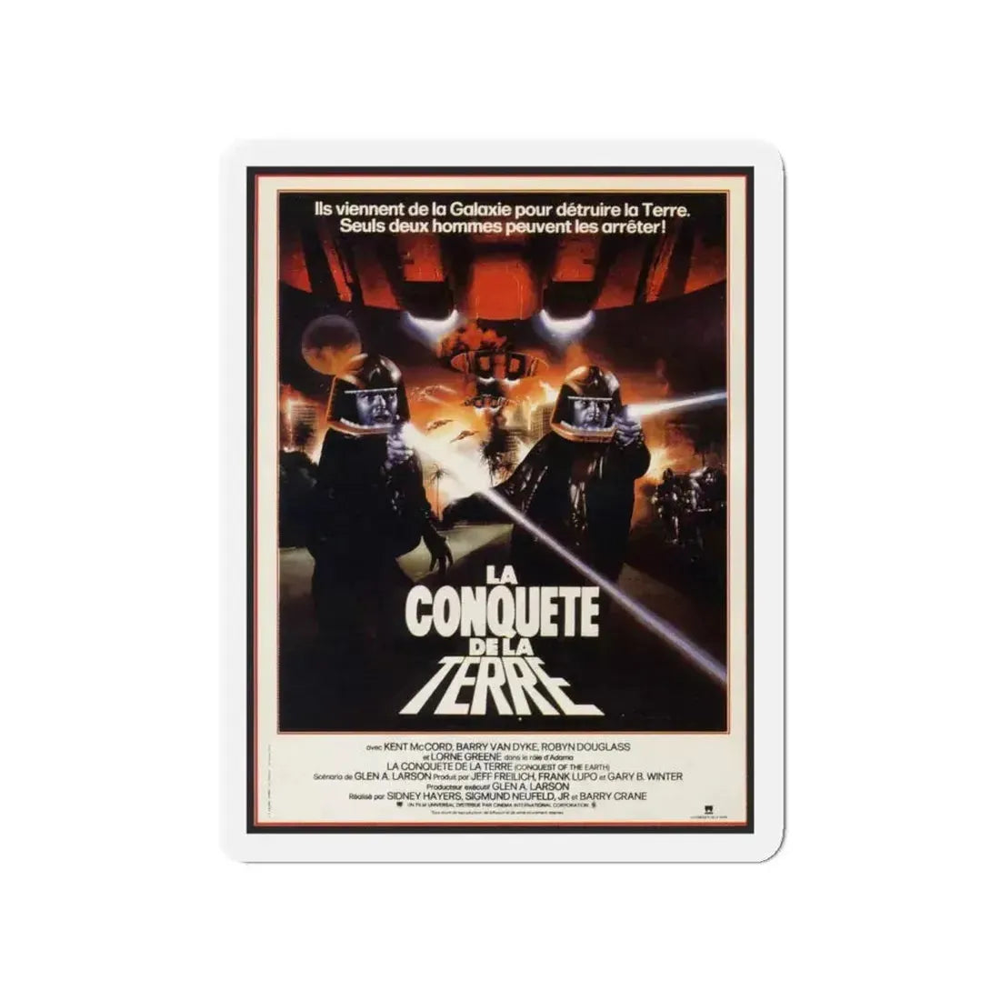 CONQUEST OF THE EARTH 1980 Movie Poster - Refrigerator Magnet 4 Inch - The Sticker Space