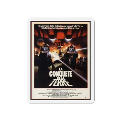 CONQUEST OF THE EARTH 1980 Movie Poster - Refrigerator Magnet 5 Inch - The Sticker Space