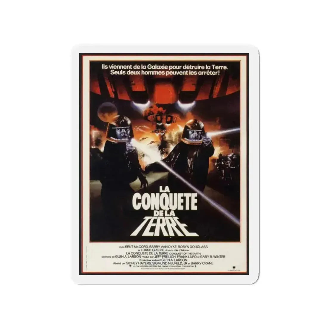 CONQUEST OF THE EARTH 1980 Movie Poster - Refrigerator Magnet - The Sticker Space