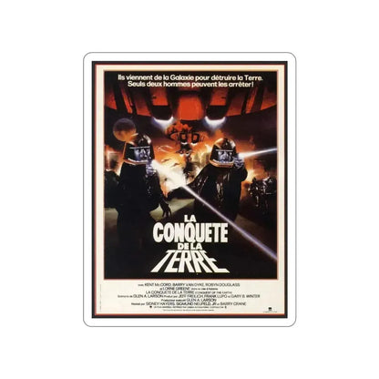 CONQUEST OF THE EARTH 1980 Movie Poster STICKER Vinyl Die-Cut Decal - The Sticker Space