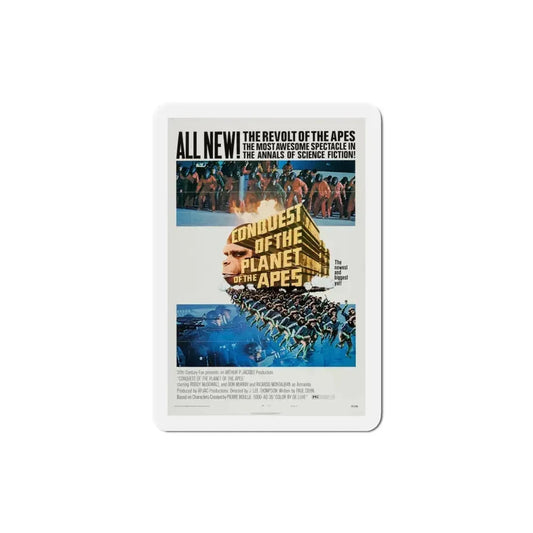 Conquest of the Planet of the Apes 1972 Movie Poster Refrigerator Magnet 3 Inch - The Sticker Space