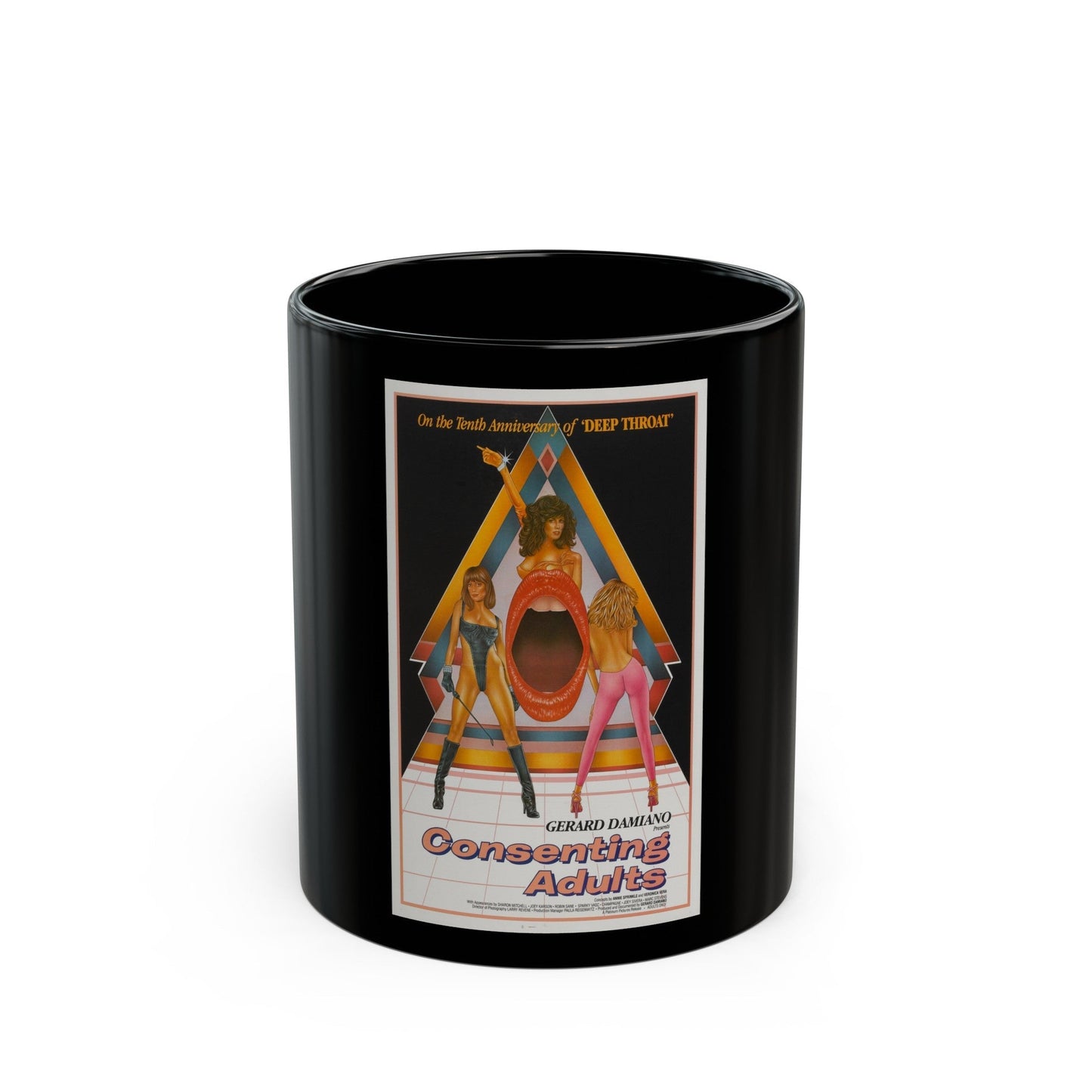 CONSENTING ADULTS 1982 Movie Poster - Black Coffee Mug-11oz-The Sticker Space