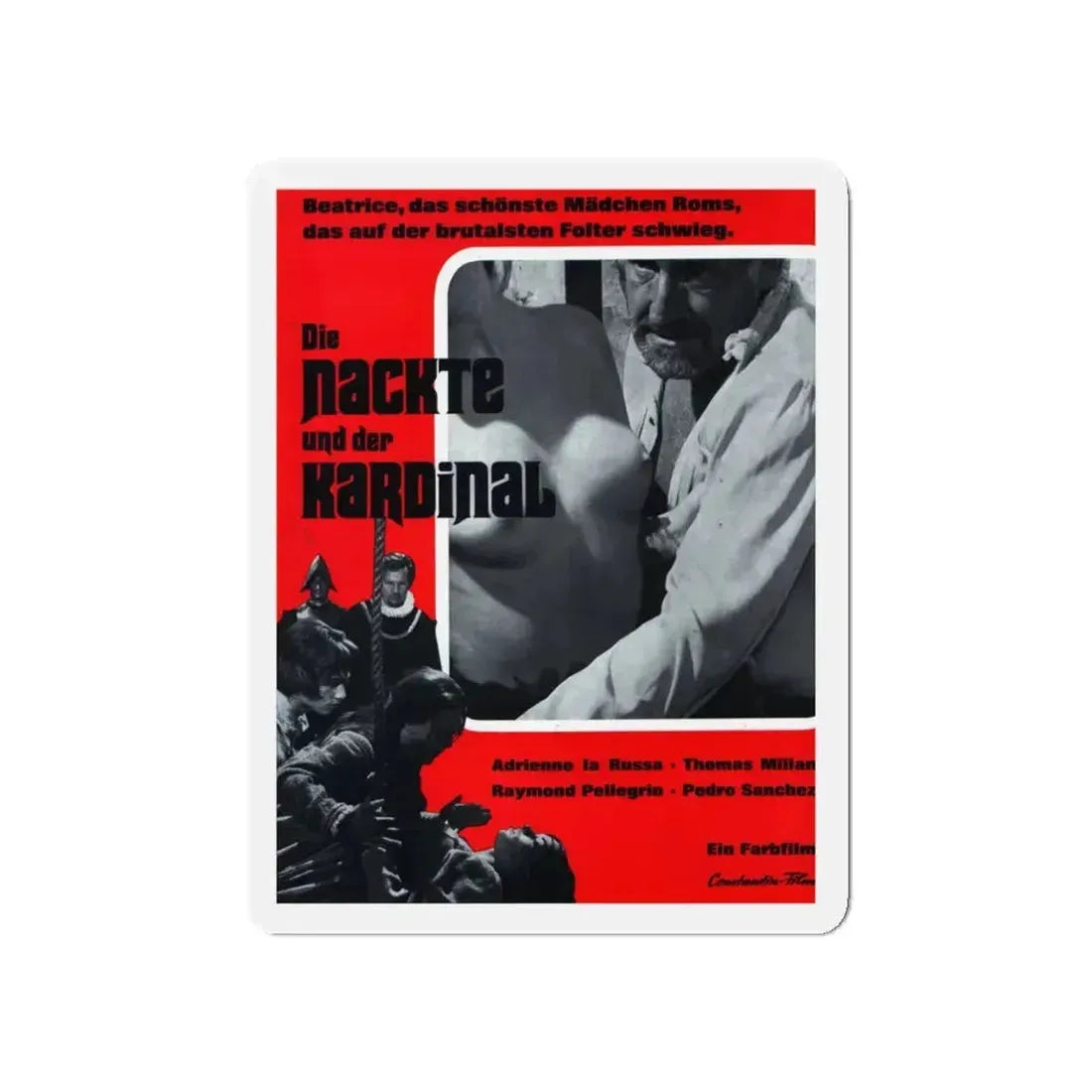 CONSPIRACY OF TORTURE 1969 Movie Poster - Refrigerator Magnet 5 Inch - The Sticker Space