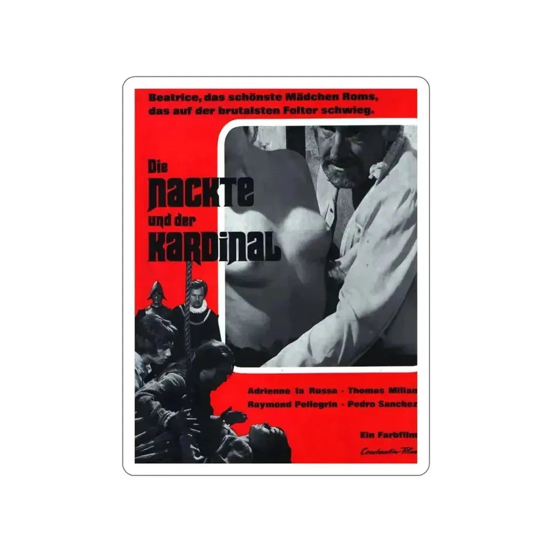 CONSPIRACY OF TORTURE 1969 Movie Poster STICKER Vinyl Die-Cut Decal 5 Inch - The Sticker Space