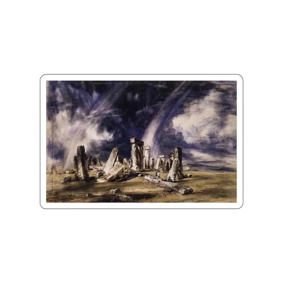 CONSTABLE, John - Stonehenge (Artwork) STICKER Vinyl Die-Cut Decal White Die-Cut 3 Inch - The Sticker Space