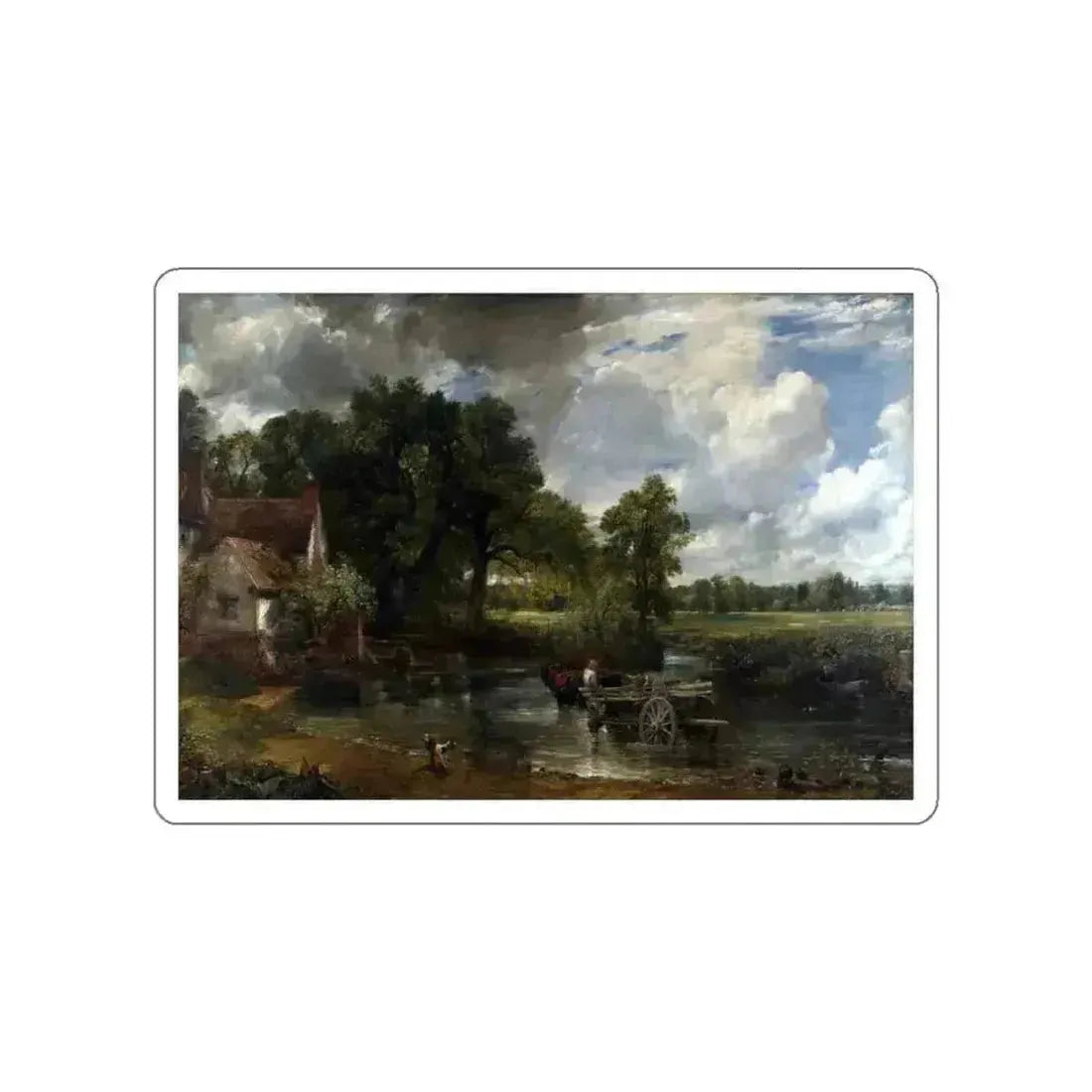 CONSTABLE, John - The Hay Wain (Artwork) STICKER Vinyl Die-Cut Decal - The Sticker Space