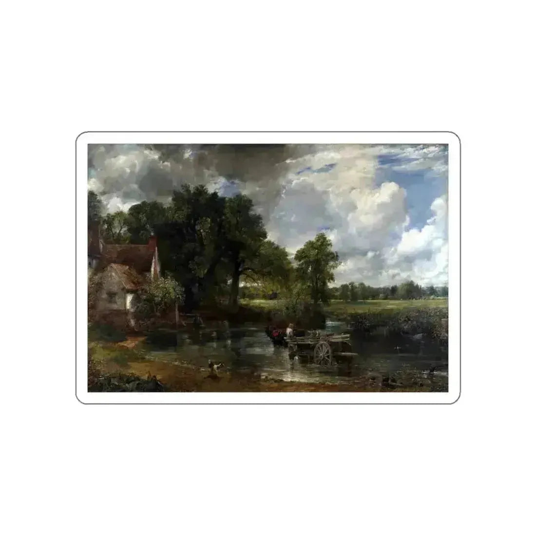 CONSTABLE, John - The Hay Wain (Artwork) STICKER Vinyl Die-Cut Decal - The Sticker Space