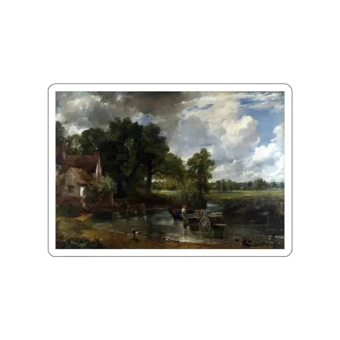 CONSTABLE, John - The Hay Wain (Artwork) STICKER Vinyl Die-Cut Decal White Die-Cut 2 Inch - The Sticker Space