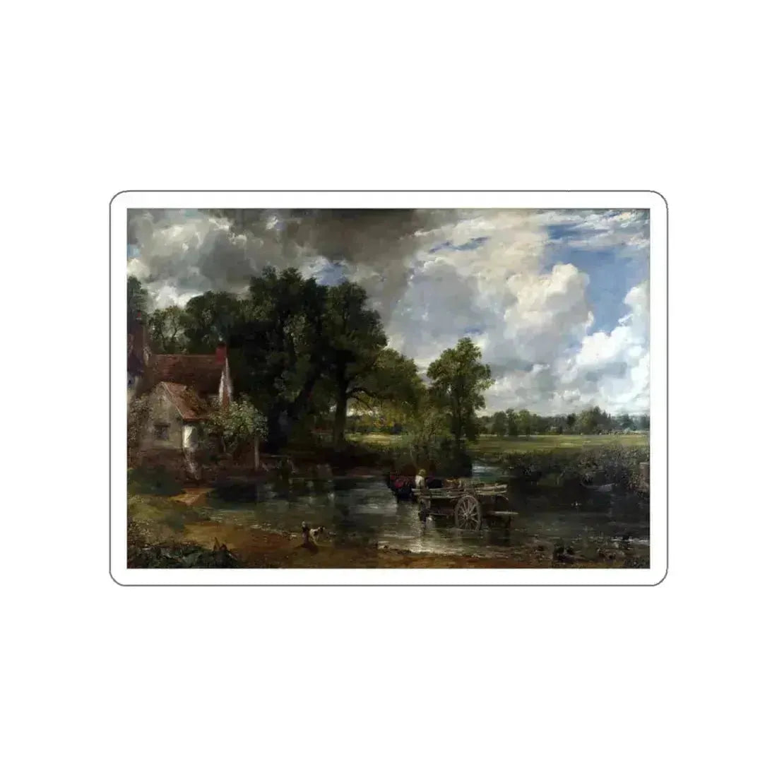 CONSTABLE, John - The Hay Wain (Artwork) STICKER Vinyl Die-Cut Decal White Die-Cut 4 Inch - The Sticker Space