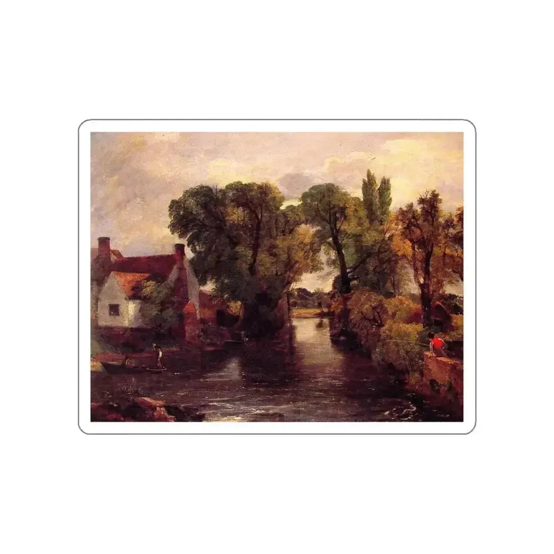 CONSTABLE, John - The Mill Stream (Artwork) STICKER Vinyl Die-Cut Decal White Die-Cut 6 Inch - The Sticker Space
