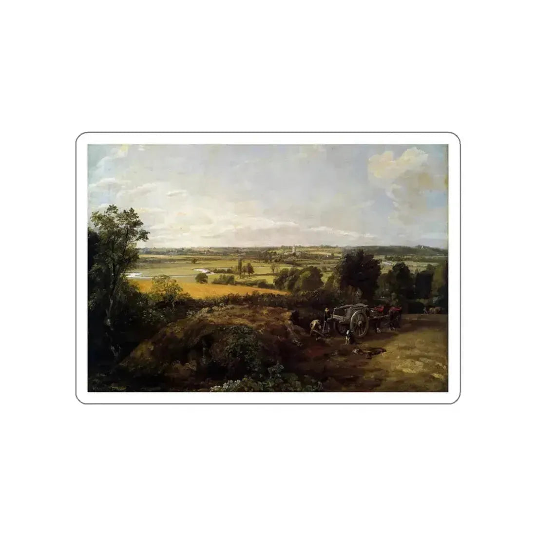 CONSTABLE, John - The Stour-Valley with the Church of Dedham (Artwork) STICKER Vinyl Die-Cut Decal White Die-Cut 3 Inch - The Sticker Space