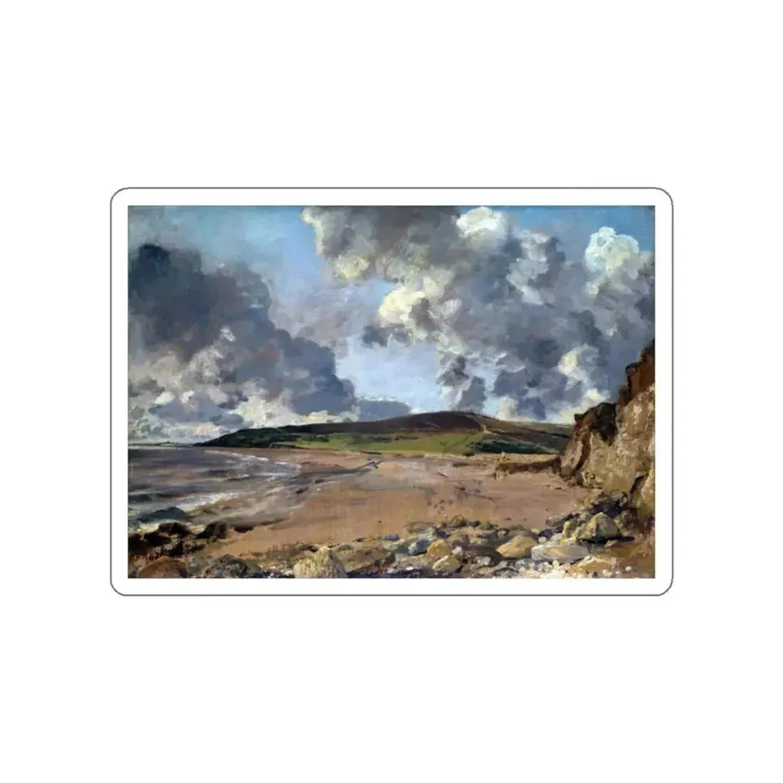 CONSTABLE, John - Weymouth Bay, with Jordan Hill (Artwork) STICKER Vinyl Die-Cut Decal White Die-Cut 2 Inch - The Sticker Space