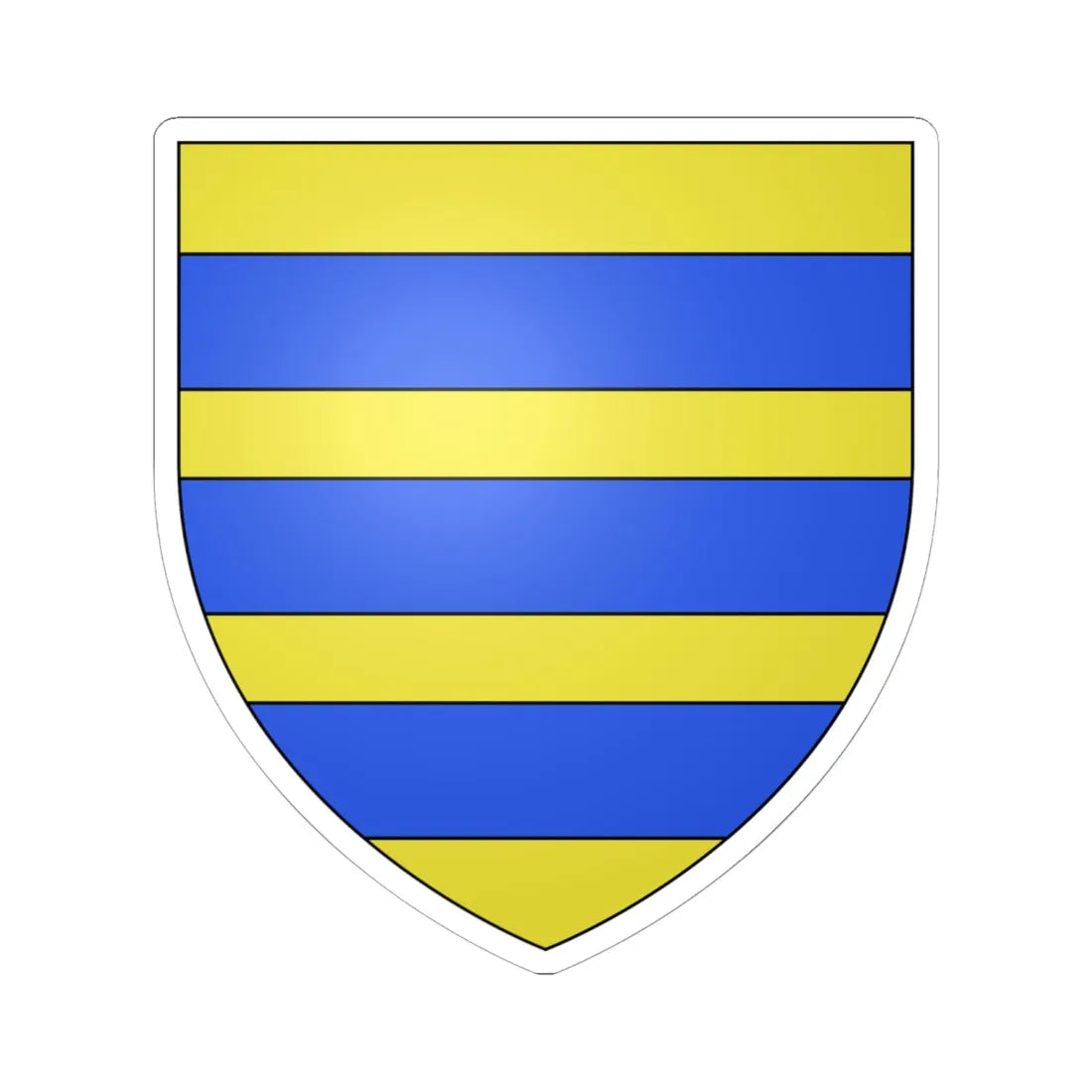 Constable of Halsham arms (Scotland) (Coat of Arms) STICKER Vinyl Kiss-Cut Decal 6 Inch White - The Sticker Space