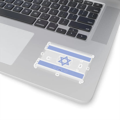 Construction sheet of Flag of Israel Equilateral Magen David (Israel) STICKER Vinyl Kiss-Cut Decal - The Sticker Space