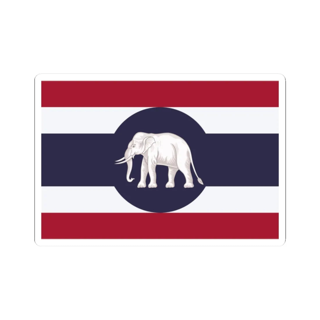Consular flag of Thailand (Thailand) STICKER Vinyl Kiss-Cut Decal 2 Inch White - The Sticker Space