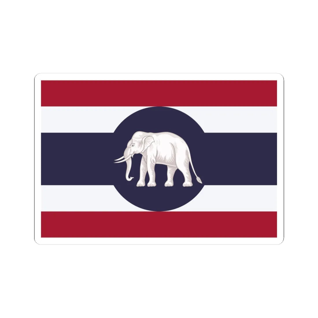 Consular flag of Thailand (Thailand) STICKER Vinyl Kiss-Cut Decal 3 Inch White - The Sticker Space