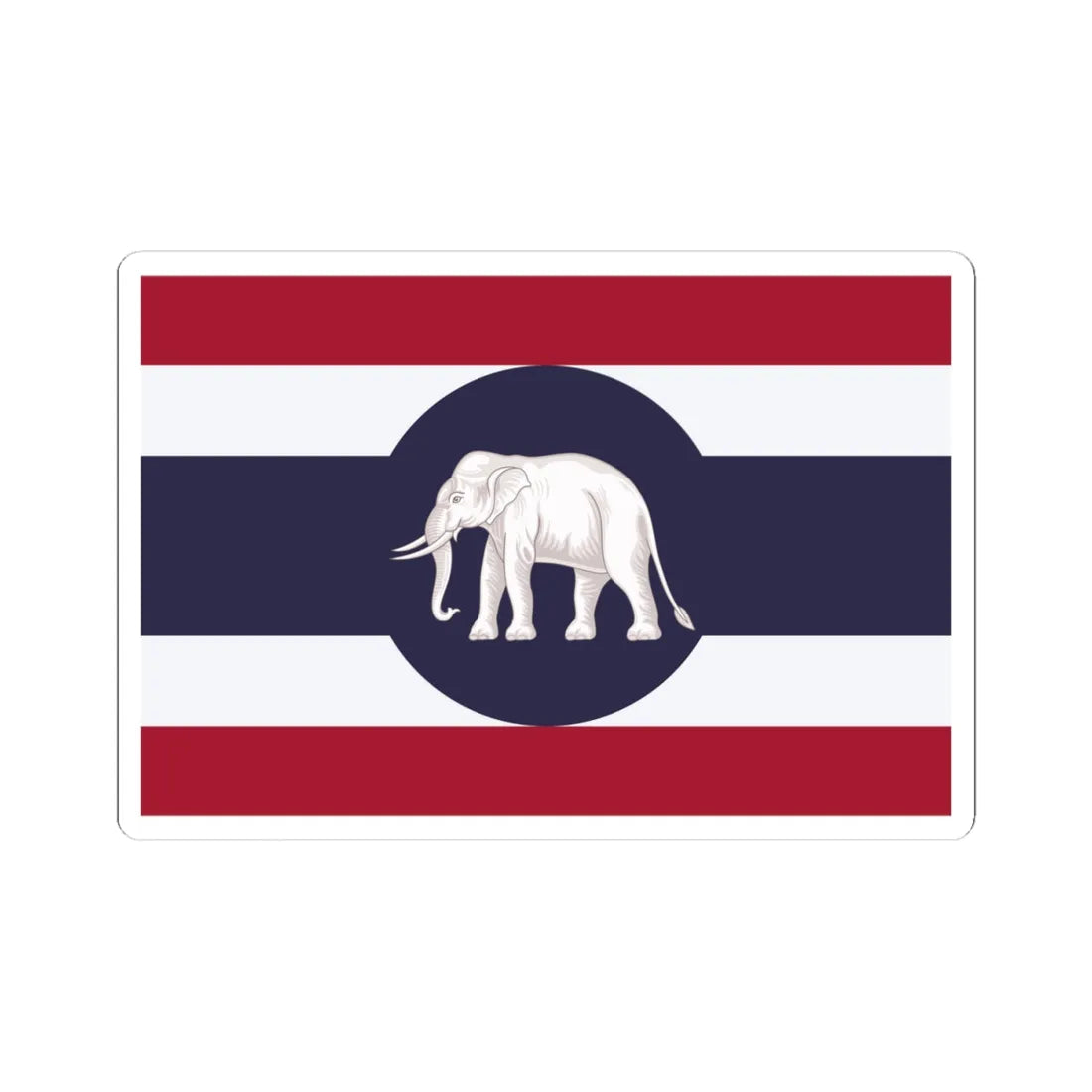 Consular flag of Thailand (Thailand) STICKER Vinyl Kiss-Cut Decal 4 Inch White - The Sticker Space