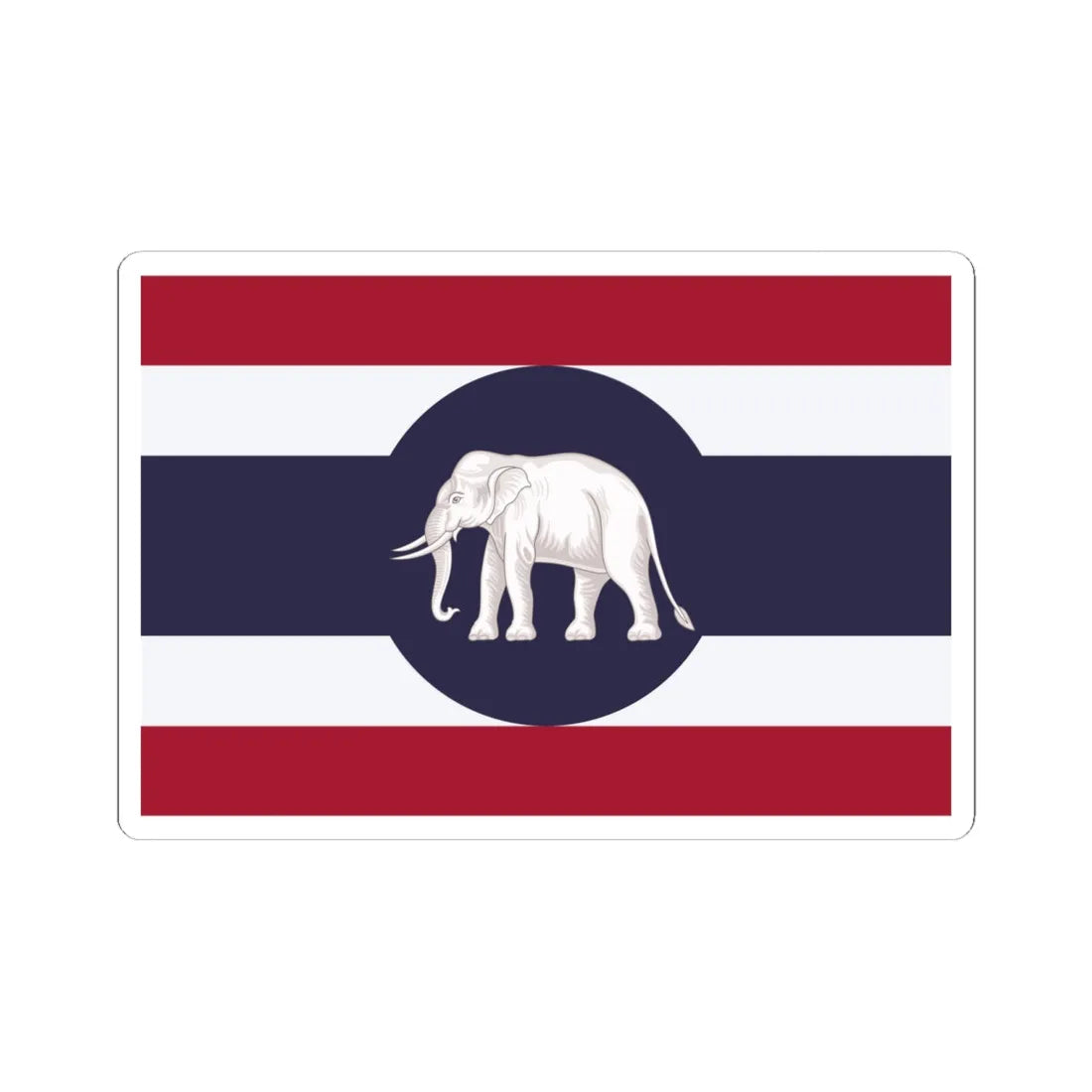 Consular flag of Thailand (Thailand) STICKER Vinyl Kiss-Cut Decal 6 Inch White - The Sticker Space