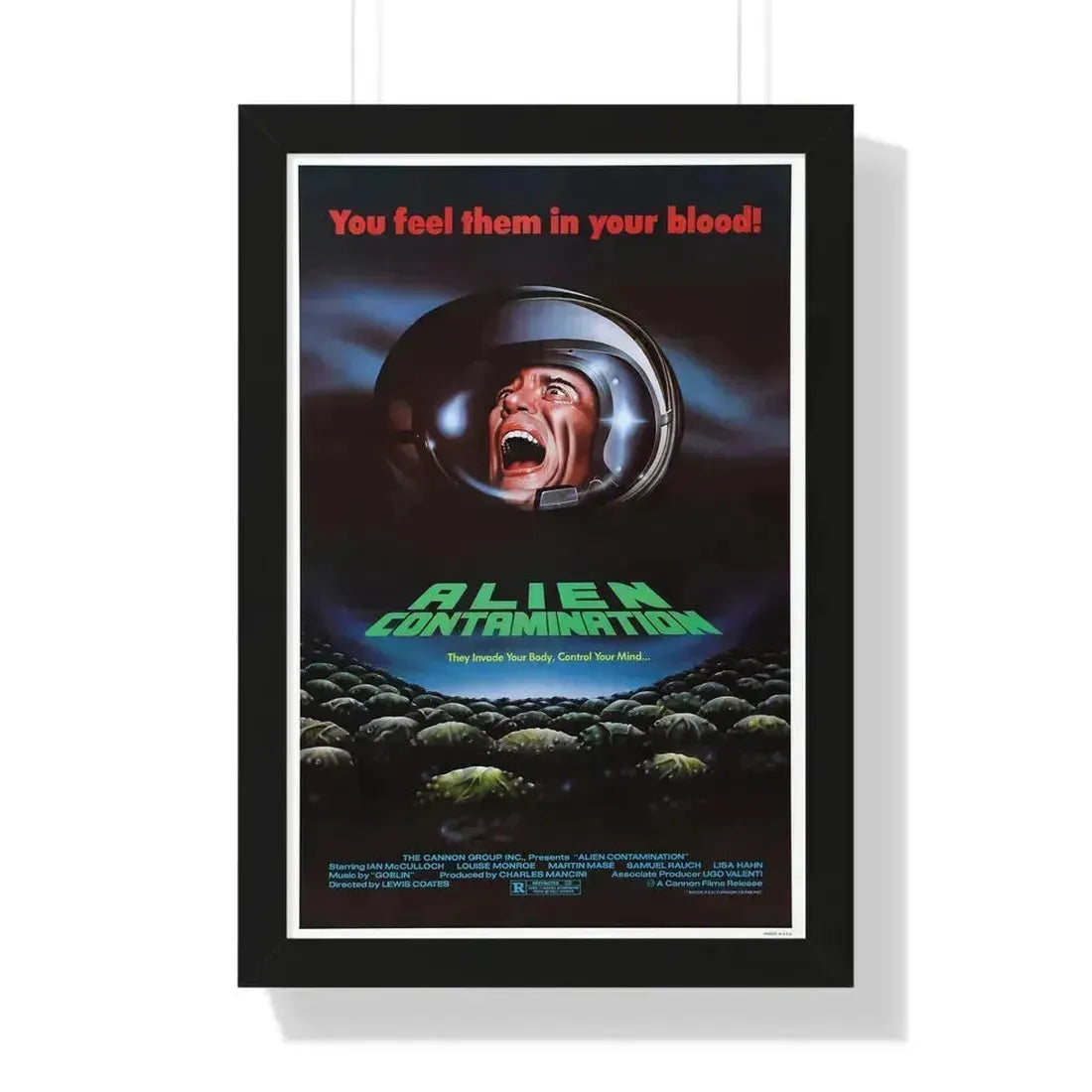CONTAMINATION 1980 - Framed Movie Poster 16″ x 24″ Black - The Sticker Space