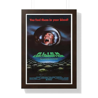 CONTAMINATION 1980 - Framed Movie Poster 16″ x 24″ Walnut - The Sticker Space