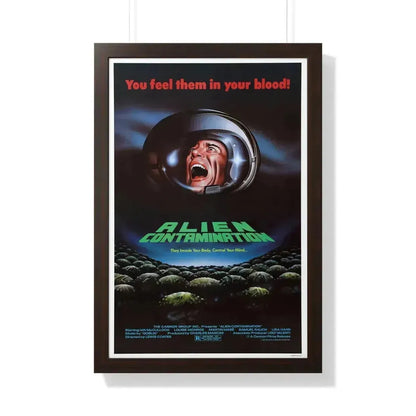 CONTAMINATION 1980 - Framed Movie Poster 20" x 30" Walnut - The Sticker Space