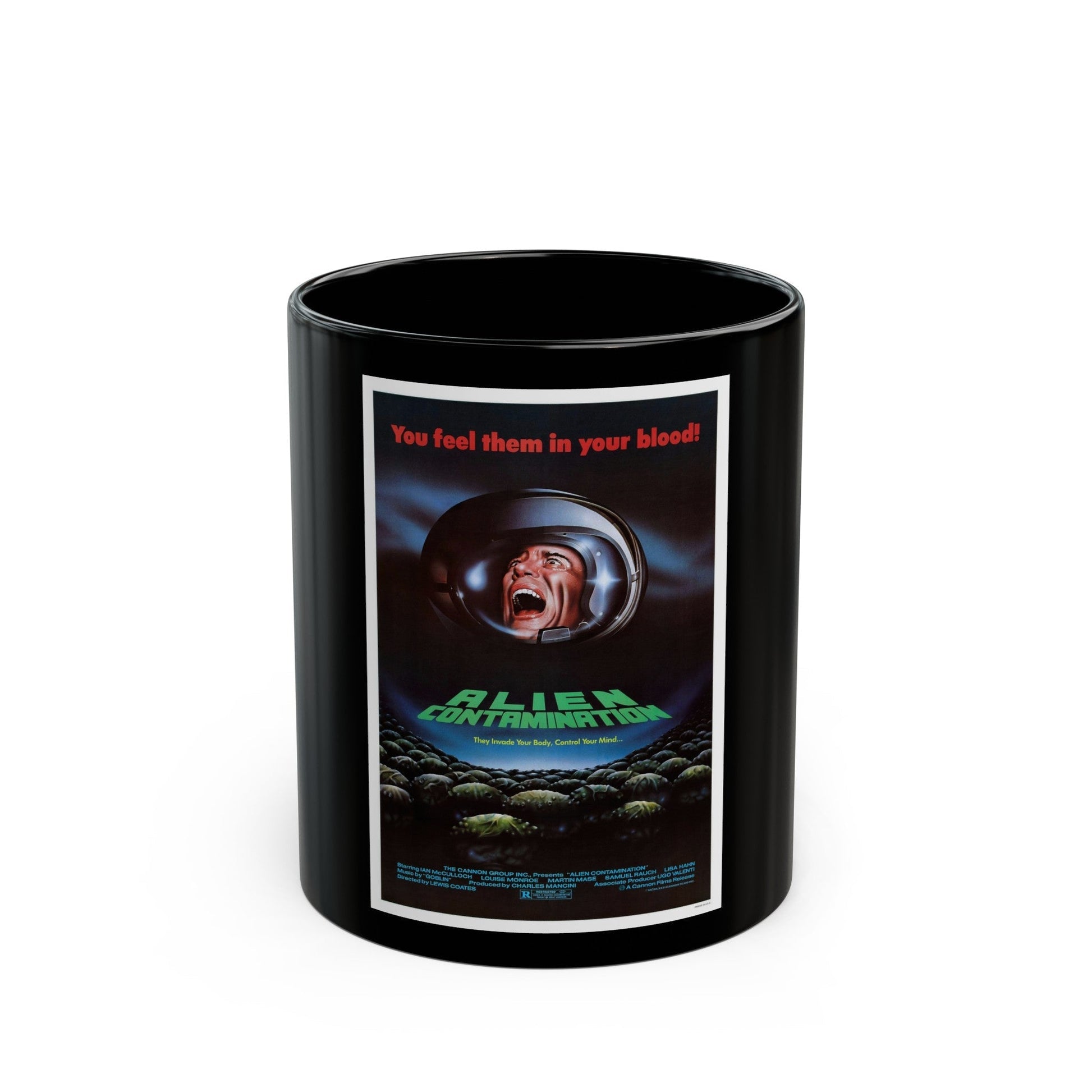 CONTAMINATION 1980 Movie Poster - Black Coffee Mug-11oz-The Sticker Space