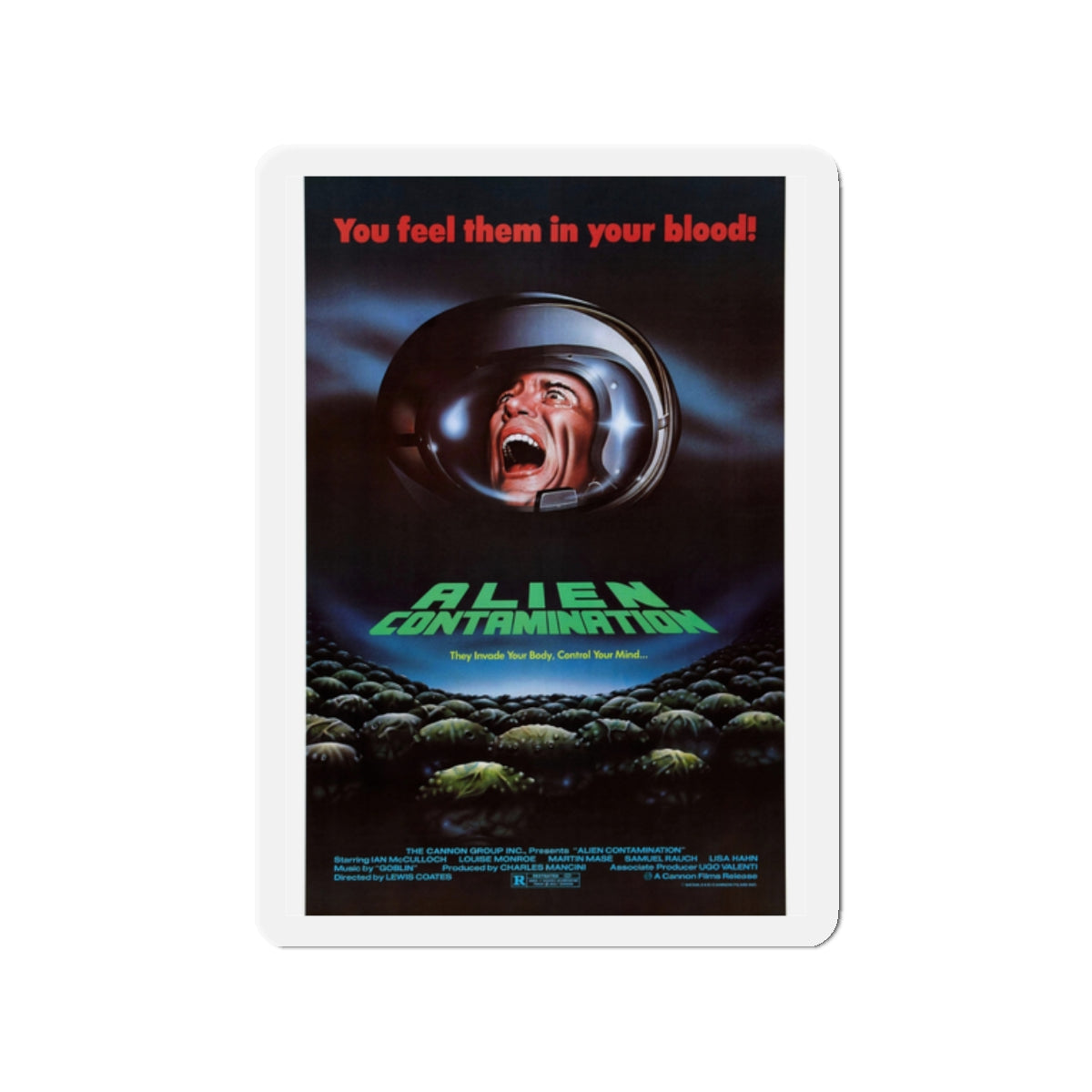 CONTAMINATION 1980 Movie Poster - Die-Cut Magnet-2" x 2"-The Sticker Space