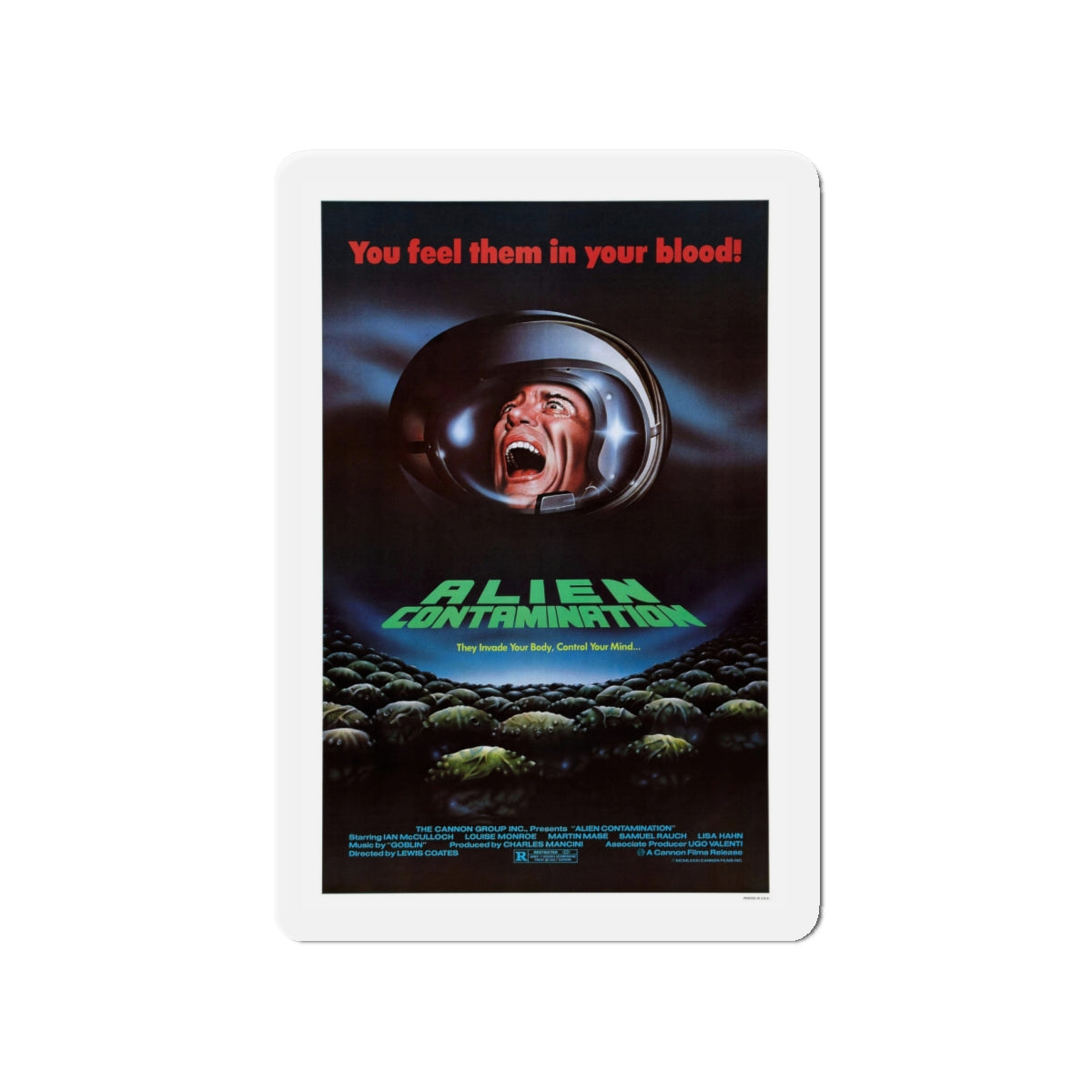 CONTAMINATION 1980 Movie Poster - Die-Cut Magnet-4" x 4"-The Sticker Space