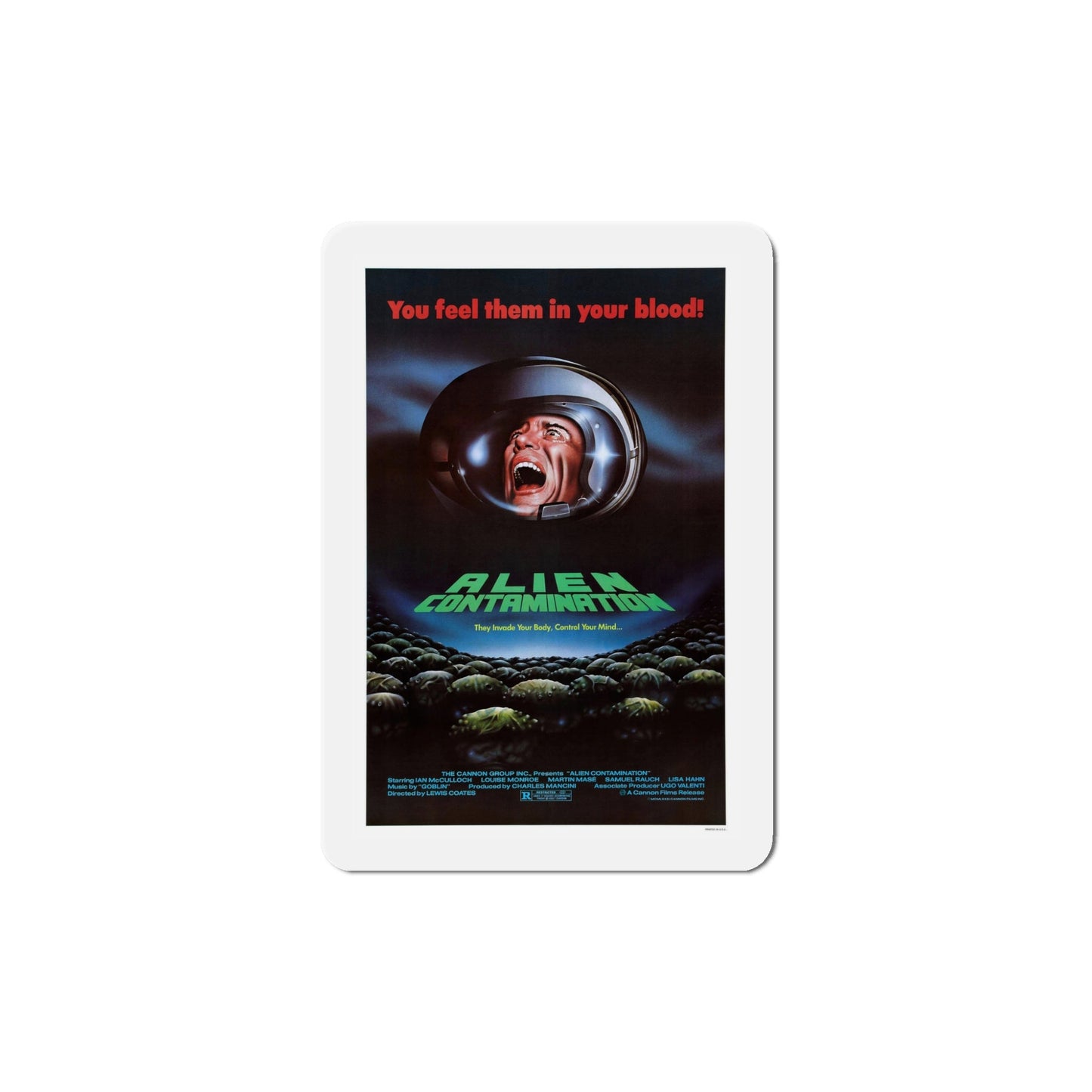 Contamination 1980 Movie Poster Die-Cut Magnet-5" x 5"-The Sticker Space