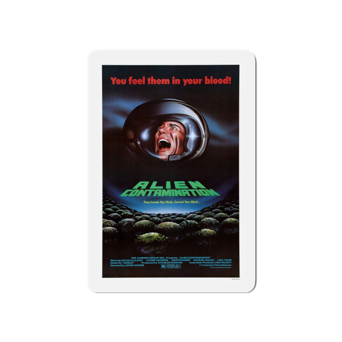 CONTAMINATION 1980 Movie Poster - Die-Cut Magnet-5" x 5"-The Sticker Space