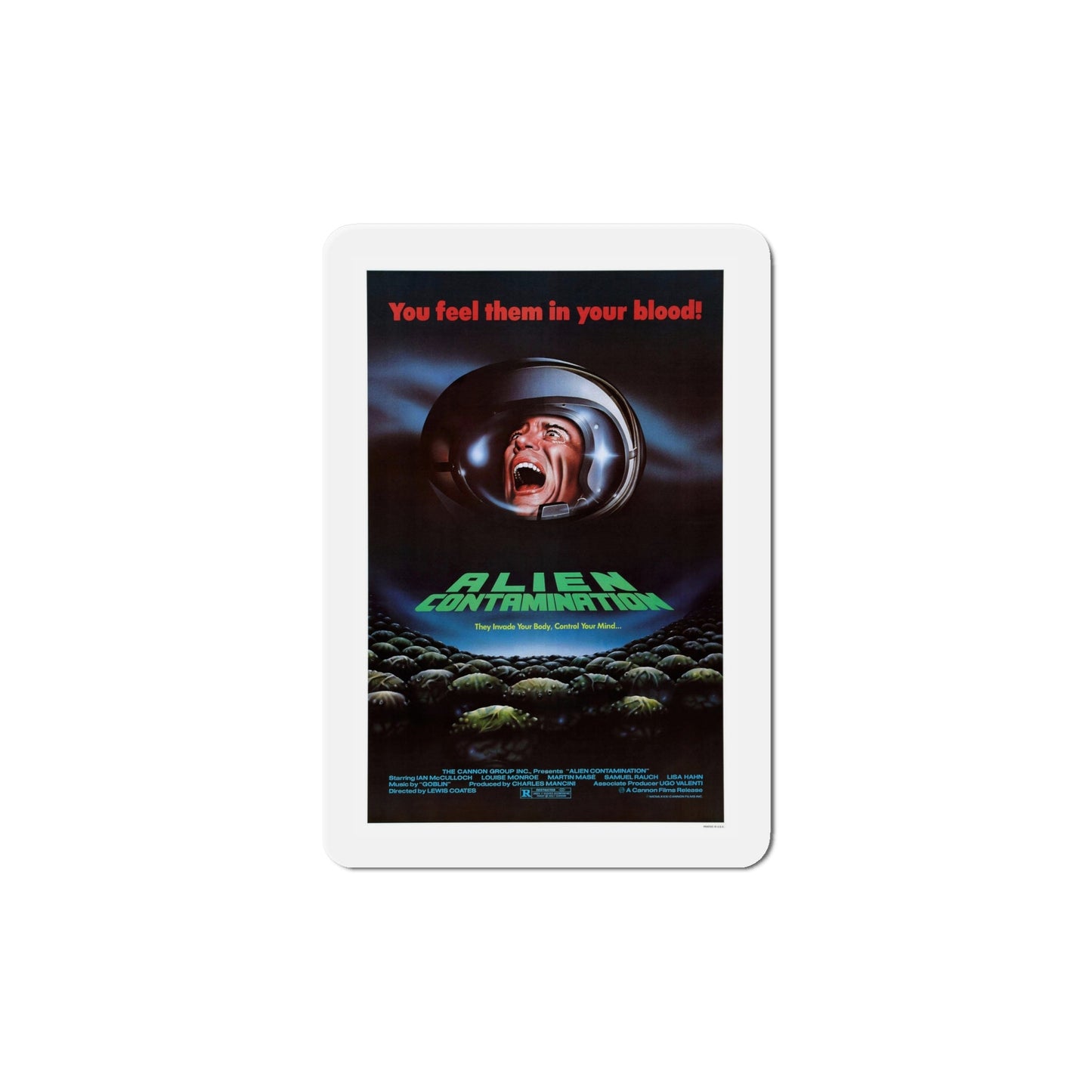 Contamination 1980 Movie Poster Die-Cut Magnet-6 × 6"-The Sticker Space