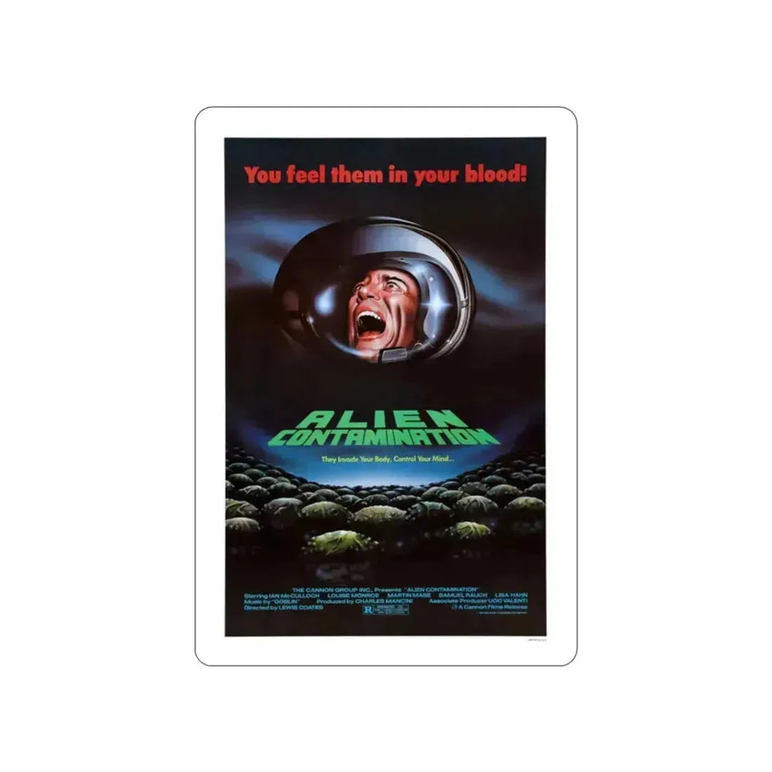 CONTAMINATION 1980 Movie Poster STICKER Vinyl Die-Cut Decal 2 Inch - The Sticker Space