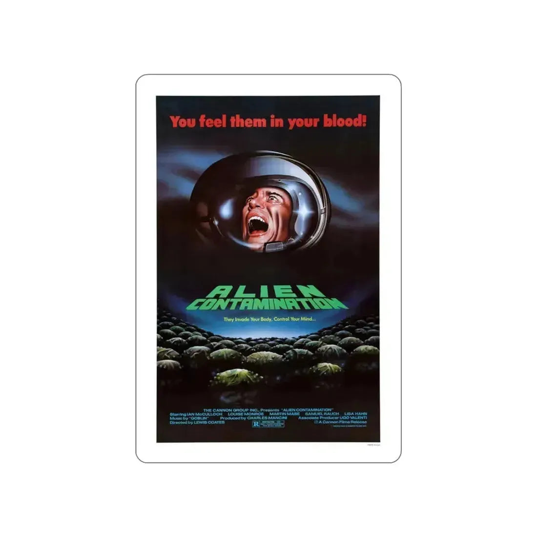CONTAMINATION 1980 Movie Poster STICKER Vinyl Die-Cut Decal 3 Inch - The Sticker Space
