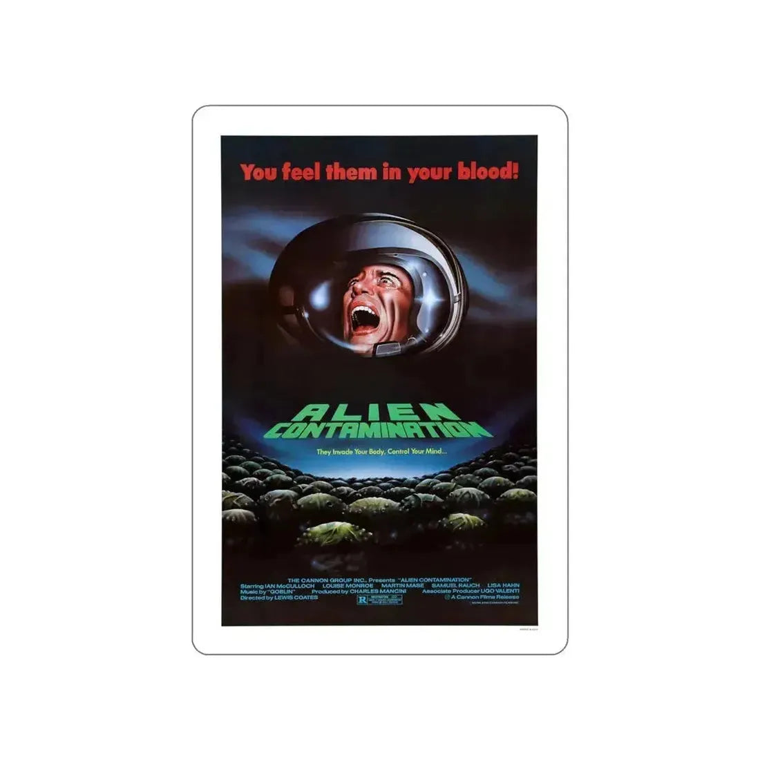 CONTAMINATION 1980 Movie Poster STICKER Vinyl Die-Cut Decal 5 Inch - The Sticker Space
