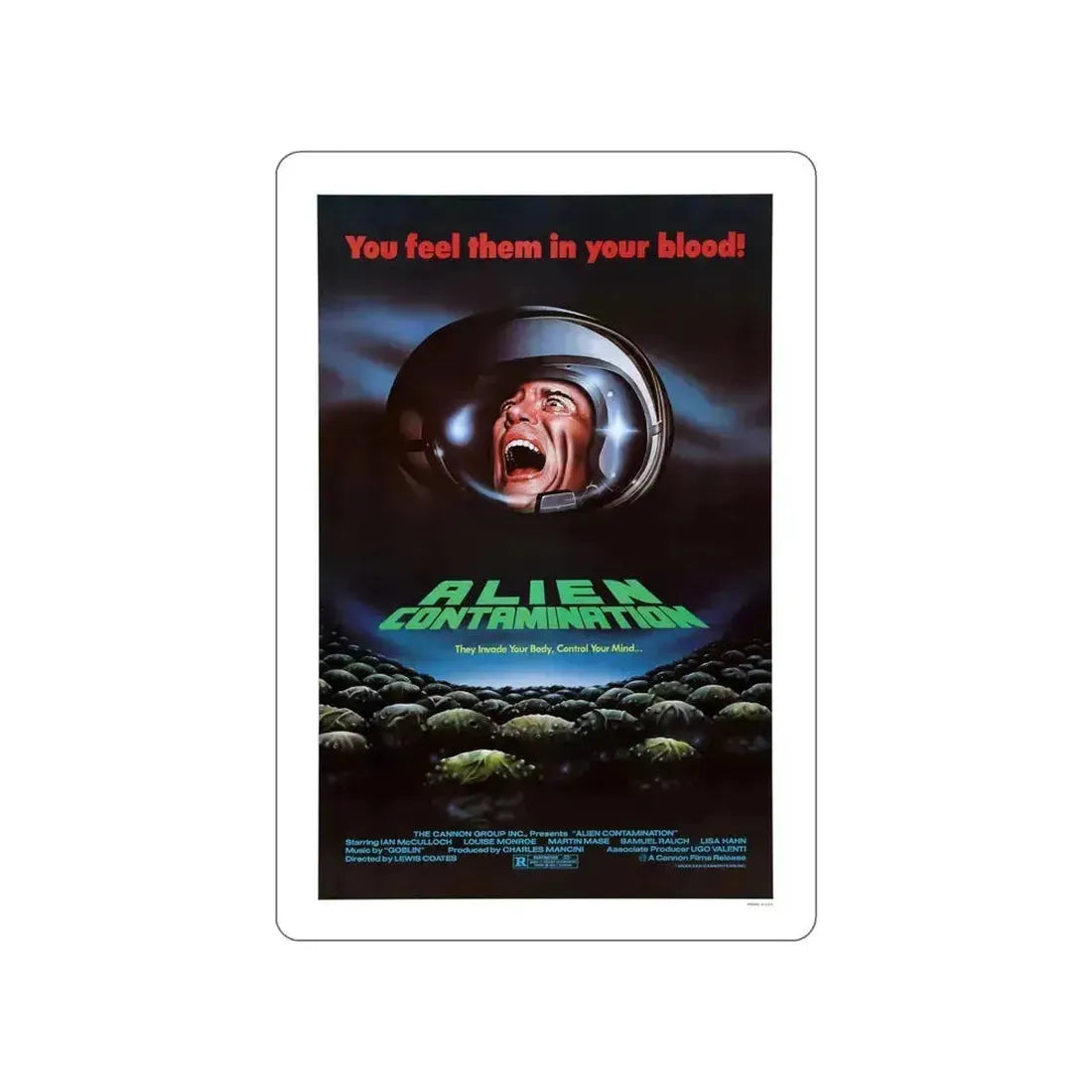 CONTAMINATION 1980 Movie Poster STICKER Vinyl Die-Cut Decal 6 Inch - The Sticker Space