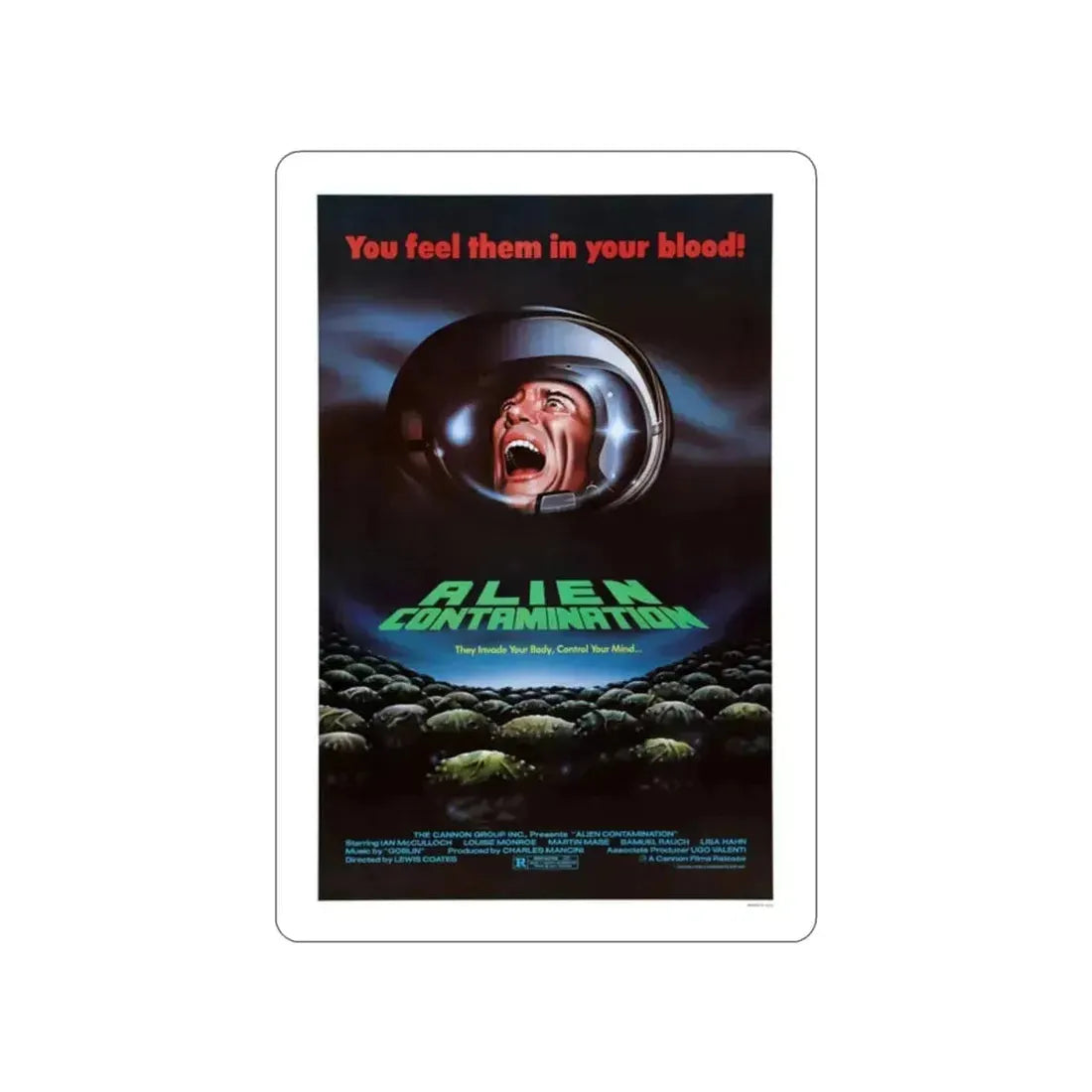CONTAMINATION 1980 Movie Poster STICKER Vinyl Die-Cut Decal - The Sticker Space