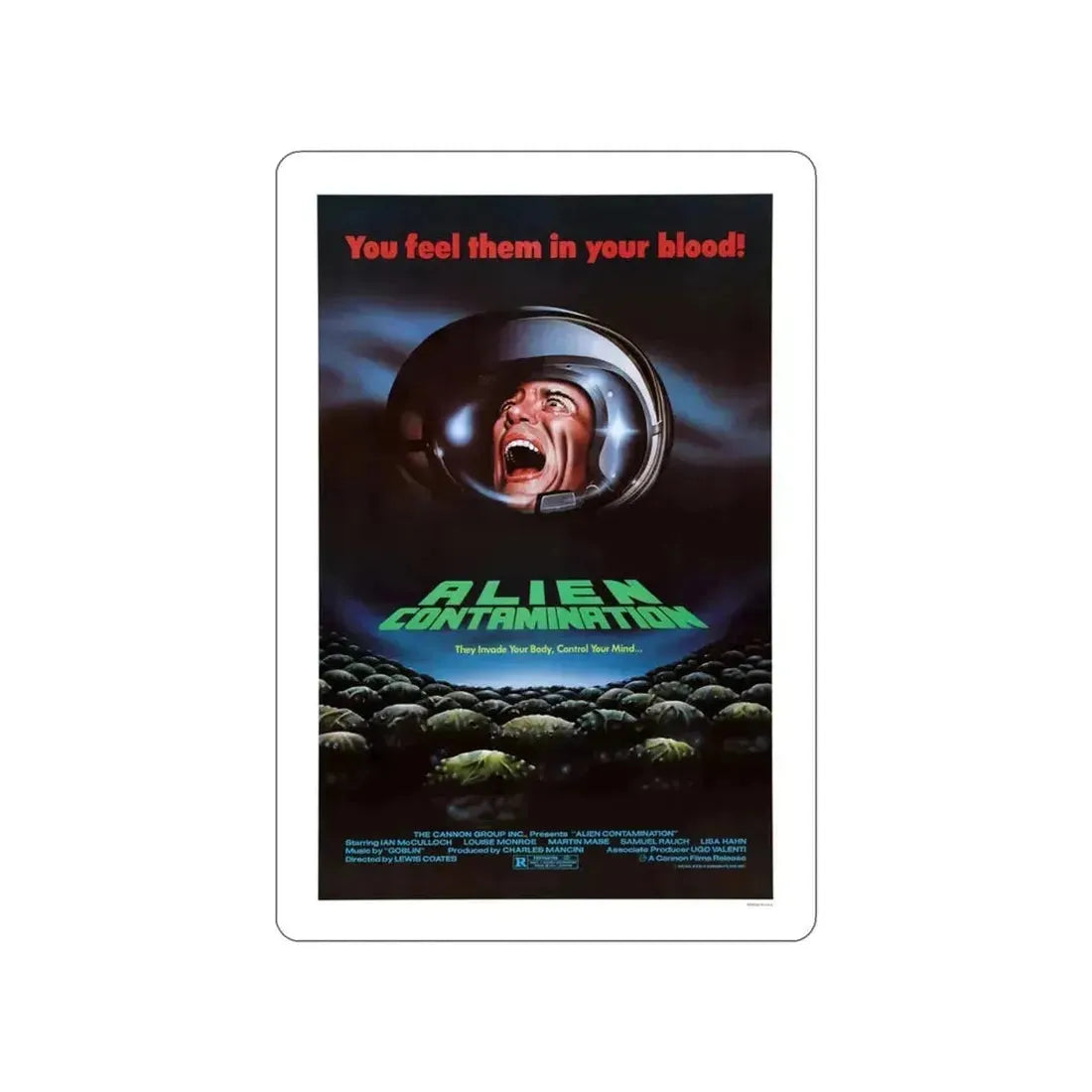 CONTAMINATION 1980 Movie Poster STICKER Vinyl Die-Cut Decal - The Sticker Space