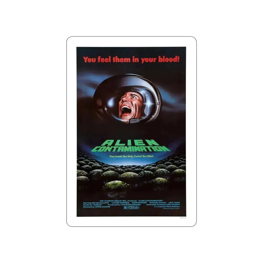 CONTAMINATION 1980 Movie Poster STICKER Vinyl Die-Cut Decal - The Sticker Space