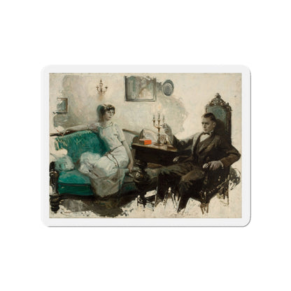 Contemplation, story illustration, 1925 (Magazine Illustration) Refrigerator Magnet-4" x 4"-The Sticker Space