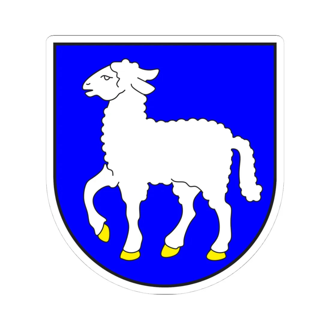 Conters i P wappen (Switzerland) (Coat of Arms) STICKER Vinyl Kiss-Cut Decal 4 Inch White - The Sticker Space