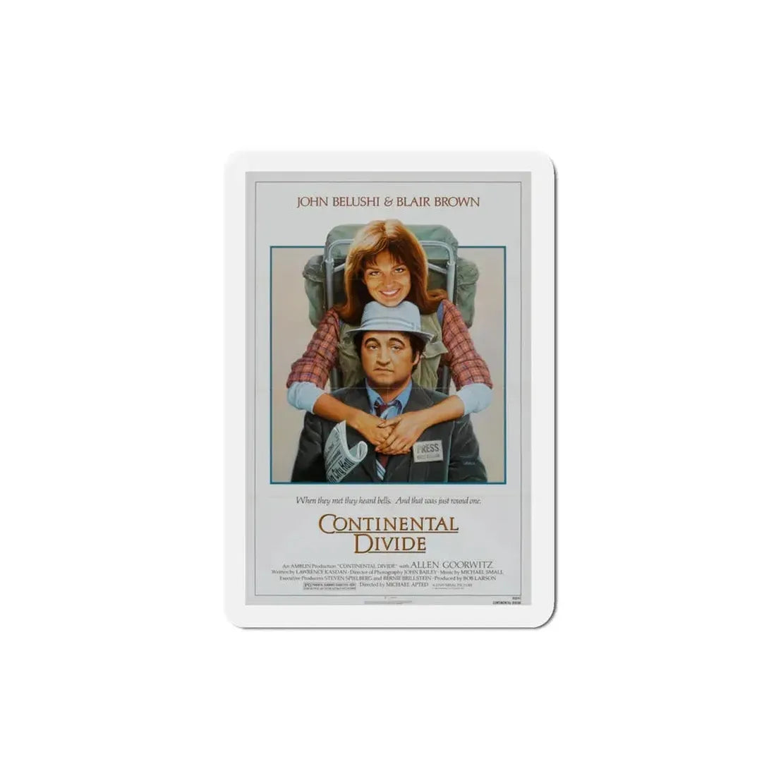 Continental Divide 1981 Movie Poster Refrigerator Magnet 3 Inch - The Sticker Space