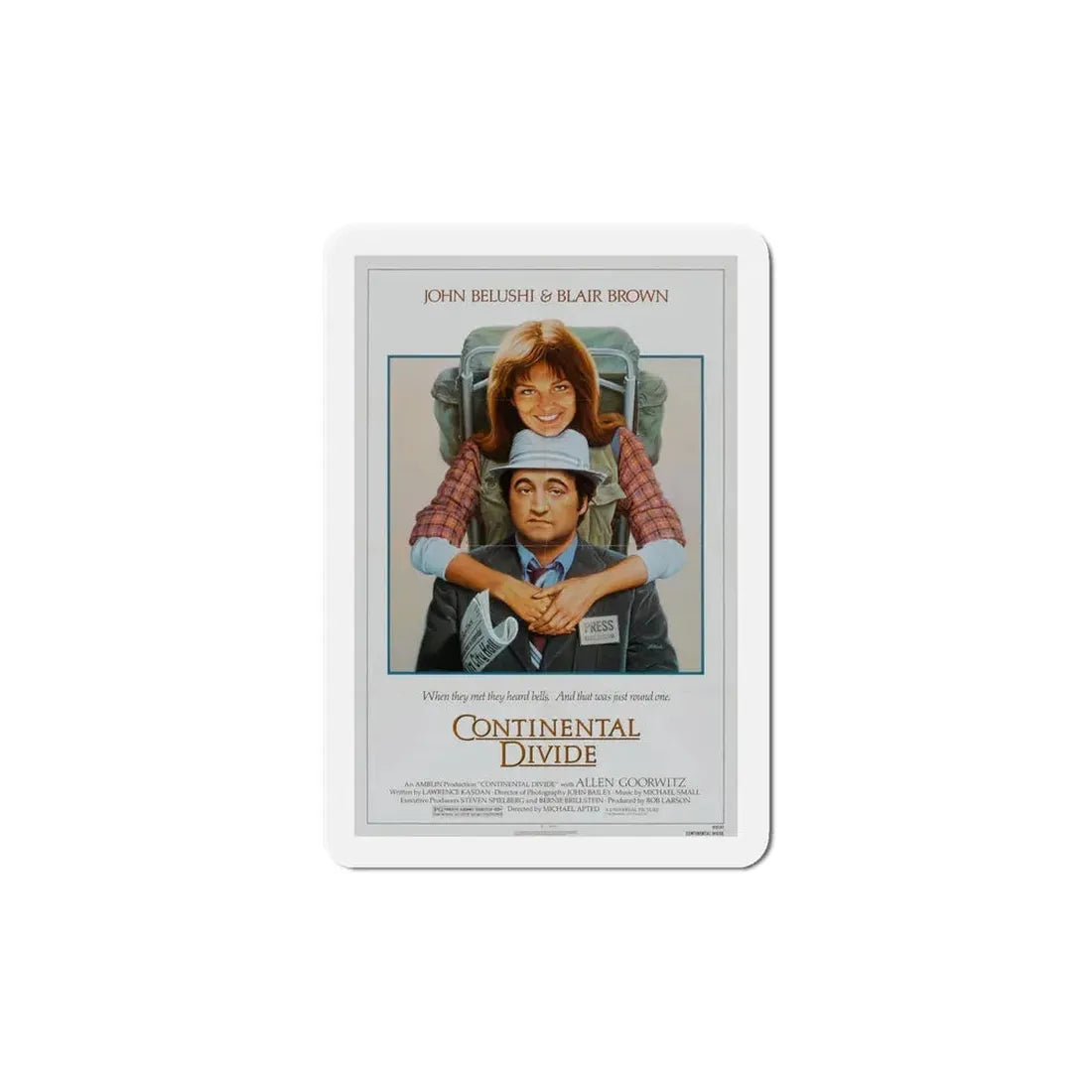 Continental Divide 1981 Movie Poster Refrigerator Magnet 6 Inch - The Sticker Space