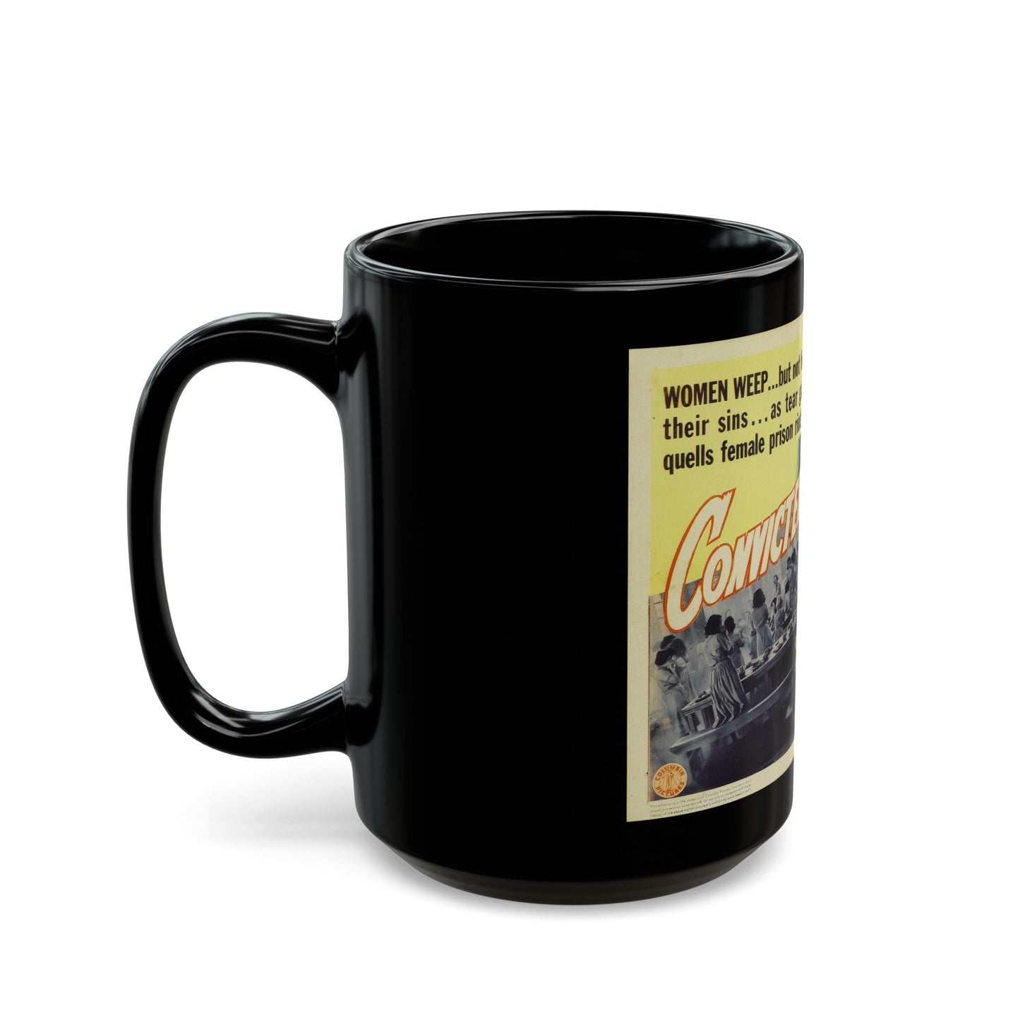 CONVICTED WOMAN 1940 Movie Poster - Black Coffee Mug-The Sticker Space