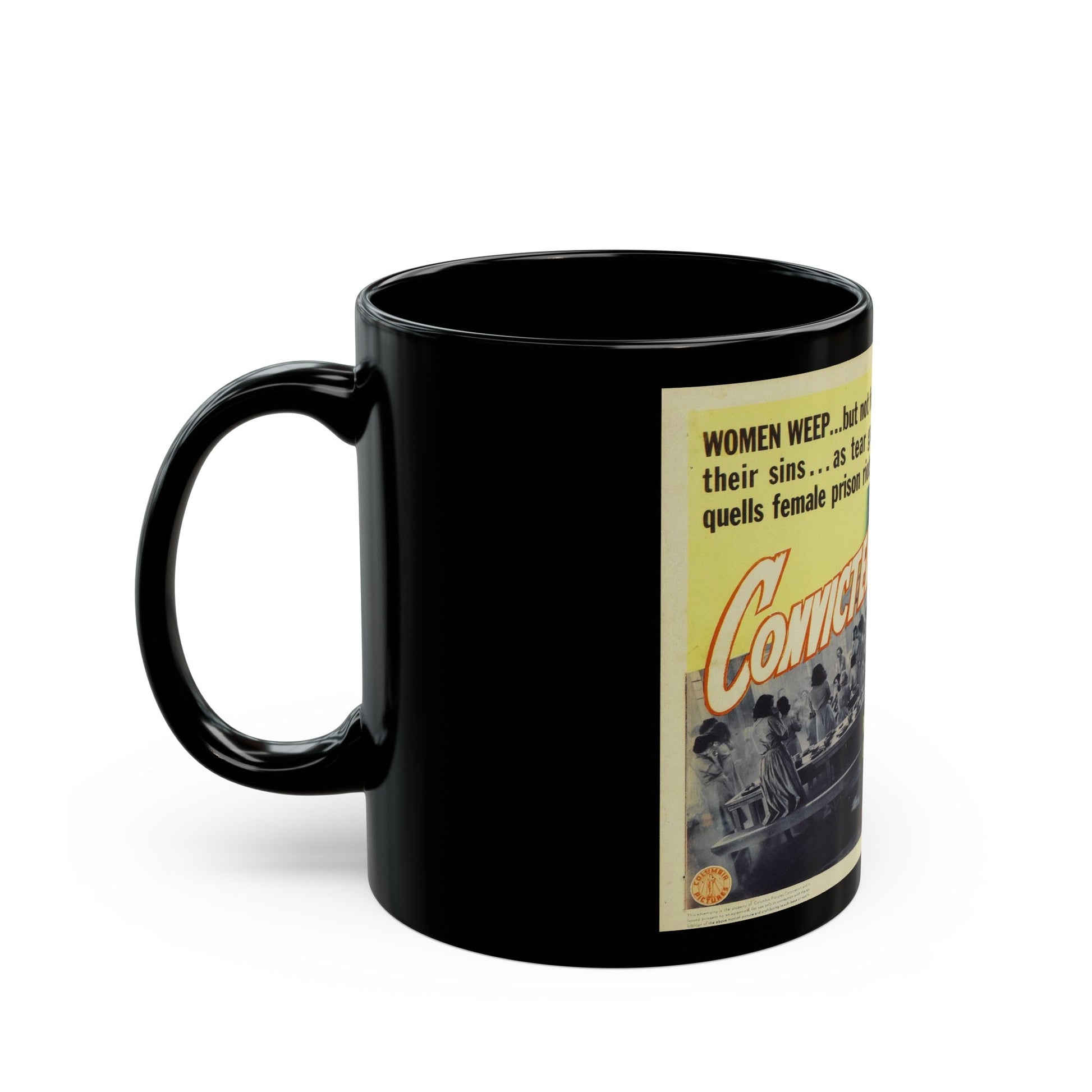 CONVICTED WOMAN 1940 Movie Poster - Black Coffee Mug-The Sticker Space