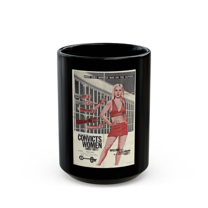 CONVICTS WOMEN 1974 Movie Poster - Black Coffee Mug-15oz-The Sticker Space