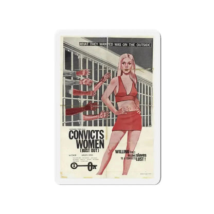 CONVICTS WOMEN 1974 Movie Poster - Refrigerator Magnet 4 Inch - The Sticker Space