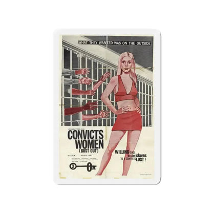 CONVICTS WOMEN 1974 Movie Poster - Refrigerator Magnet - The Sticker Space