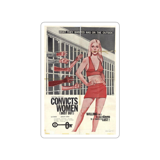 CONVICTS WOMEN 1974 Movie Poster STICKER Vinyl Die-Cut Decal-2 Inch-The Sticker Space