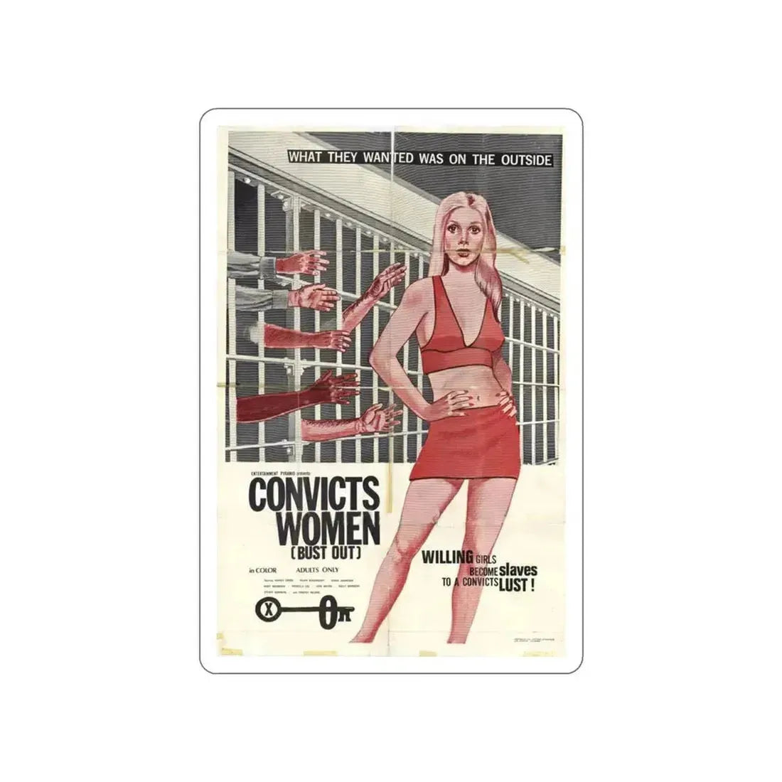 CONVICTS WOMEN 1974 Movie Poster STICKER Vinyl Die-Cut Decal 5 Inch - The Sticker Space